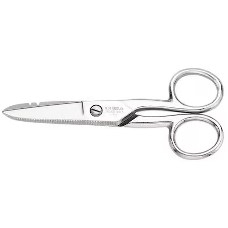 Klein Tools 2100-7 Electrician's Scissors, Nickel Plated - Image 1 of 4