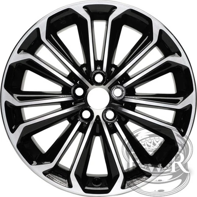 Used 17" Black and Machined Alloy Wheel Rim for 2014 2015 2016 Toyota Corolla S - Изображение 1 из 3