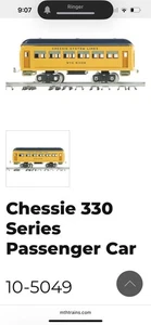 MTH Tinplate Passenger Car #339 Chessie System #10-5049, NOS Standard Scale (D) - Foto 1 di 7