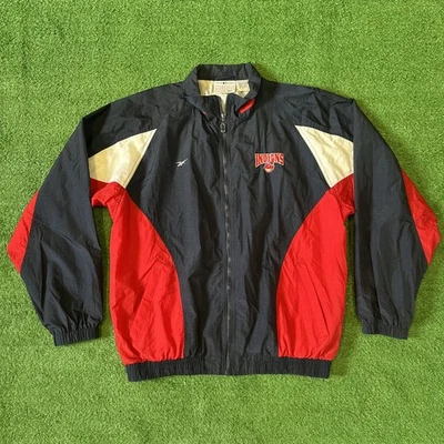 Винтажная мужская ветровка Cleveland Indians большой размер 90-е Chief Wahoo ретро - Изображение 1 из 4