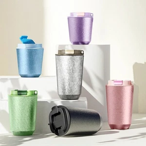 Double Wall Pure Titanium Colorful Drinking Cup Lightweight Coffee Mug With Lid - Picture 1 of 20