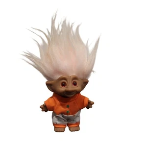 Ace Novelty 4” Treasure Troll Doll Heart Outfit Pink Hair & Jewel Vintage 90’s - Picture 1 of 6