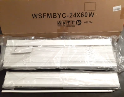 Persiana de madera sintética SEEYE 2 pulgadas inalámbrica 24 pulgadas x 60 pulgadas, blanca NUEVA EN CAJA Foto 1 de 4