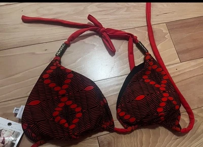 Top de bikini para mujer Sauvage rojo nuevo Foto 1 de 4