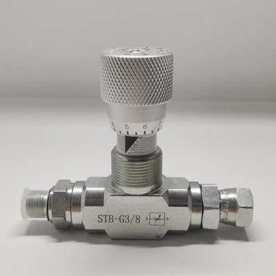  STB-G3/8 W/ L08 connector Flow Control bidirectional hydraulic restrictor valve - Image 1 of 3