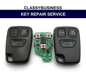 Schlüssel Reparatur Fix Volvo V40 S40 S70 C70 V70 3 Tasten Fernbedienung Anhänger Neu Koffer Akku - Bild 1 von 1