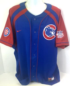 Nike Chicago Cubs Derek Lee #25 Mens Size Large Jersey Blue Red - Picture 1 of 8