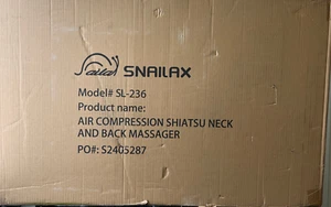 Snailax Full Body Massage Chair Pad Shiatsu Neck Back W Heat Compression - SL236 - Picture 1 of 2