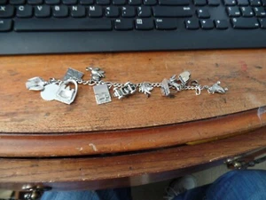Vintage Sterling Charm Bracelet - Picture 1 of 5