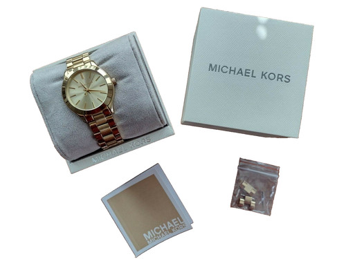 Michael Kors oro 36 mm con corona unisex tenuto bene
