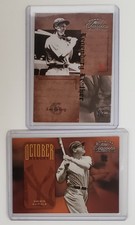 2004 Donruss Classics Lou Gehrig Legendary Leather #69/100 & Babe Ruth #90/2499
