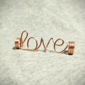Love dreadlock accessory hippy dread bead braid bead faux loc jewelry loc bead - Picture 1 of 4