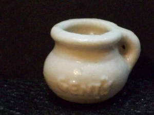 Olla de cámara en miniatura vintage para caballeros eslogan de porcelana grabada Japón - Imagen 1 de 9