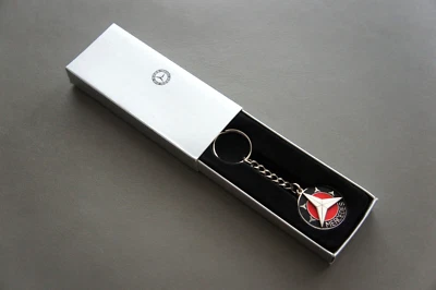 NIB Genuine OEM Mercedes-Benz Historical Star Metal Keychain Key Ring B66043003 - Image 1 of 4