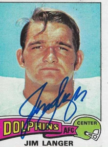 Jim Langer Miami Dolphins/ Pro Football H.O.F. Personally Autographed Card - Picture 1 of 1