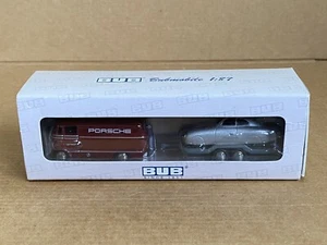 BUB Mercedes Benz L319 And Porsche Type 64 On Trailer, 1:87 Die Cast, V-RARE. - Picture 1 of 10