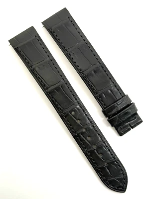 Cartier Santos 17.5mm x 16mm Gray Alligator Watch Strap KDB3BM18 Authentic OEM - Image 1 of 4