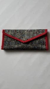 bridesmaid unusual Indian handmade multicoloured printed envelope purse/clutch - Picture 1 of 4