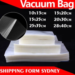 200/100 X Vacuum Sealer Bags Precut Food Storage Saver Heat Seal Cryovac 6 Size - Picture 1 of 13
