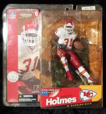 Vintage McFarlane's Priest Holmes Kansas City Chiefs Sports Picks NFL Series 6 - Imagem 1 de 2