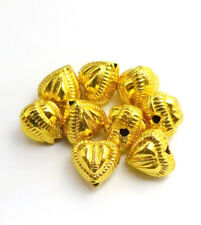65 PCS 10MM HEART SPACER BEAD 18K GOLD PLATED 645