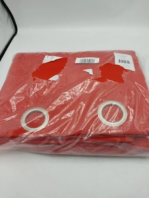 Exclusive Home Satin  Orange Grommet Panel Set Of 2 Curtain 52in W x 84in L - Image 1 of 4