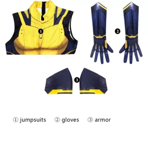 Deadpool 3 Wolverine Sleeveless Jumpsuit James Howlett Cosplay Costume Halloween - Picture 1 of 25