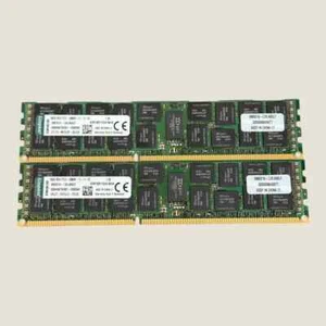 Genuine Kingston 32GB (2x16GB) Server RAM Kit DDR3 PC3-12800R ECC Reg DIMM 2Rx4 - Picture 1 of 3