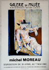 affiche art Exposition - Michel Moreau - 1983 - Galerie du Musée - litho