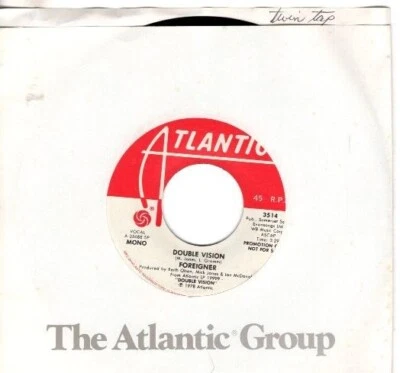 Foreigner - Double Vision  (Mono/Stereo) 7" Promotional 45 - Image 1 of 4