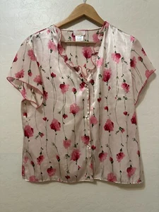 Y2K Cottagecore LA Intimates Floral Top Gr. L Whimsy Romantic Dainty Watercolor - Bild 1 von 14