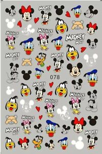 Nagelsticker Nagel Aufkleber Maus Mouse Cartoon Comic Minnie Mickey Nail Sticker