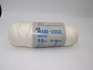 New Maxi-Cord Twisted - 55 yards - 8-10 mm - Cream color Macrame Rop Cord - Picture 1 of 3