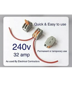 100 X 2 PIN 222 Connettori Elettrici Blocco Filo Morsetto Cavo Terminale 12V 240V - Foto 1 di 1