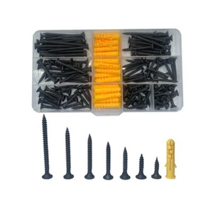 170pcs Wood Screws Assortment Kit7 Sizes #65/8"4/5"1"1-1/5"1-2/5"1-3/5"2"Flat... - Picture 1 of 7