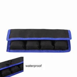 Custodia supporto nylon borsa portaoggetti 4 sacchetti per batteria LP-E6/8/NP-FW50/EN-EL14 - Foto 1 di 12