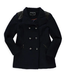 NWT Apt. 9 Navy Blue Double Breasted Military Jacket Coat Sz S $220 - Picture 1 of 12