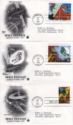 USPS Commemorative Postal Society # 2741-45 FDC 1993 29c Space Fantasy ST3243 - Image 1 of 2