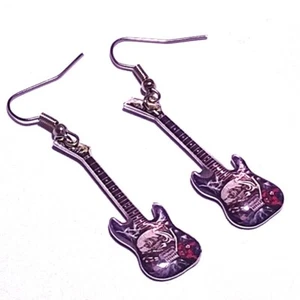 Iron Maiden Tribute - Guitar Earrings - Picture 1 of 3