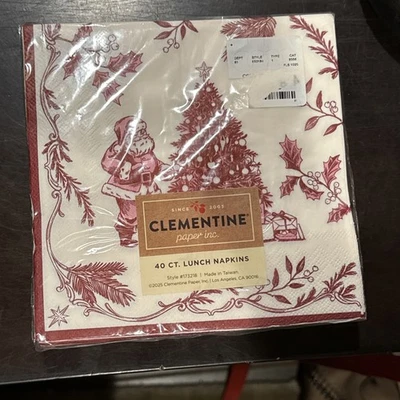 Servilletas de papel higiénico de Navidad nuevas 40 CT almuerzo Clementine & Co decoupage 2 capas Foto 1 de 4