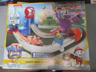 Paw Patrol The Movie True Metal Liberty Total City Rescue Track Set Diecast New - Image 1 of 4