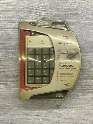 TARGUS Numeric Keypad w/2 USB ports 19 Full Size Keys Data Entry Windows PC NIB - Image 1 of 2