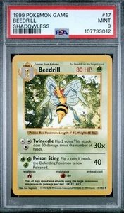 1999 Pokemon Base Set Shadowless Beedrill #17 English Rare 17/102 - PSA 9 MINT - Picture 1 of 2