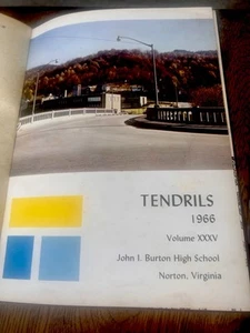 John L Burton High School, Norton, Virginia 1966 School Year Book Tendrils. b99 - Picture 1 of 10