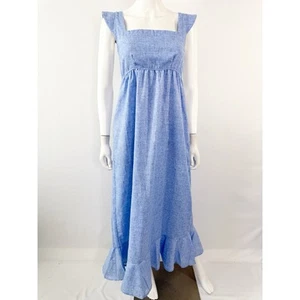 Maxi Vestido She The Label JAMES Talla XS Azul Aciano Sin Mangas Busto Ajustado - Imagen 1 de 10