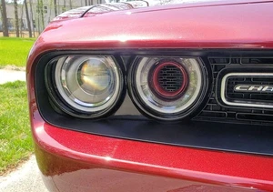 2015-2021 DODGE CHALLENGER COLD AIR HEADLIGHT INTAKE RING TUBE WITH GRILLS - Bild 1 von 1