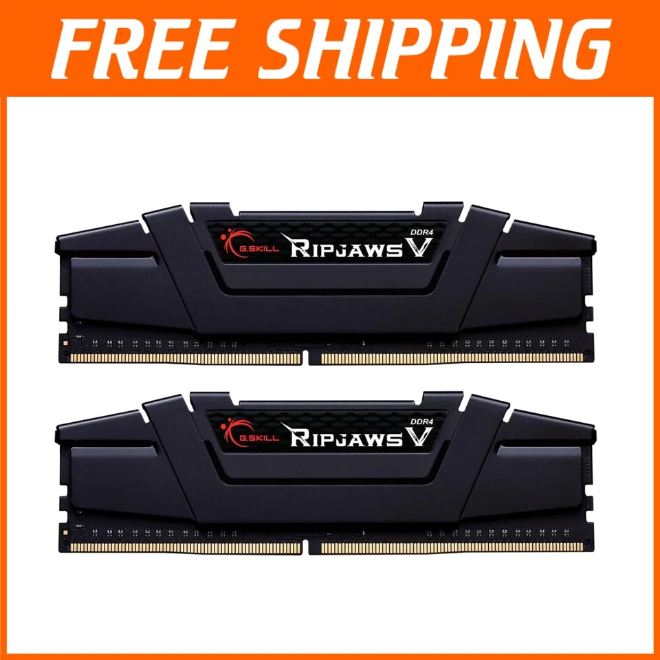 Sleek 32GB RipjawsV DDR4 Gaming RAM Kit - 3200MT/s for Ultimate Performance - Image 1 of 4