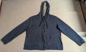 Faded Glory Womens XX Large Blue Cotton Blend Zip Up Hooded Sweatshirt 25 - Picture 1 of 7