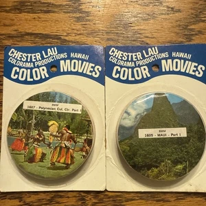 2 Vintage Color Super 8 Chester Lau Movies 1607-1 & 1605-1 Hawaii Maui Poly Cult - Picture 1 of 5