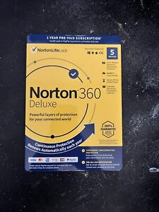 Norton 360 Deluxe 5 Devices 1 Year Android|Mac|Win|iOS [VPN, 50GB Cloud Backup ]